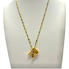 Mirror Chain Bubble Initial Necklace Silver or Gold