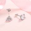 Swarovski Crystal & Sterling Silver Crown Stud Earrings