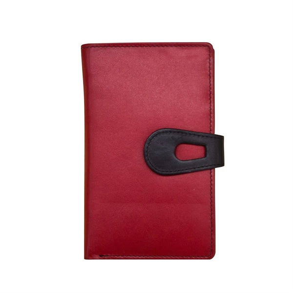 Medium Leather Wallet With Cut-Out Tab Closure