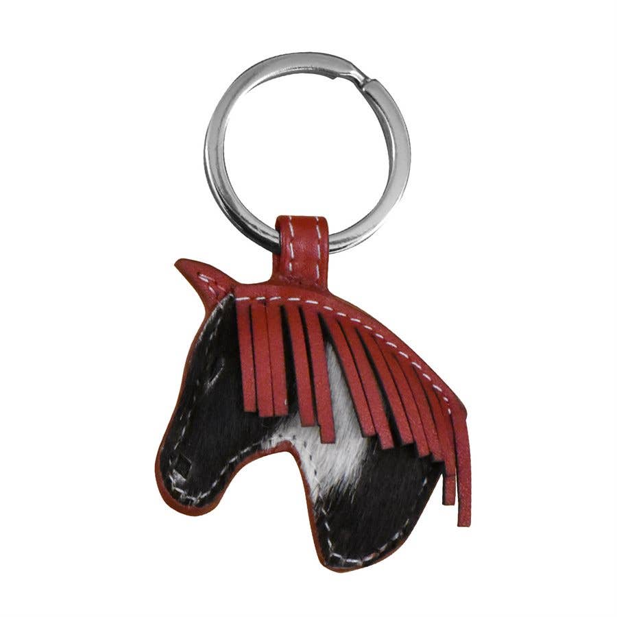 Leather Horse Keychain