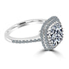 2CT Cushion Cubic Zirconia Halo Ring (size 7)