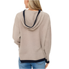 Jessie Color Block Hoodie In Latte/Navy
