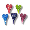 Blown Glass Heart Paperweights