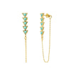 Trio of Turquoise Triangles Stud Earrings
