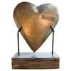Metal Heart with Base Decor