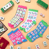 Brightly Colored Mah Jong Socks