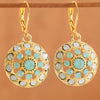 Bohemian Seafoam Crystal Drop Earrings