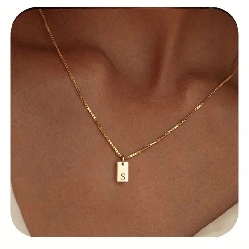 Initial Tag Necklace