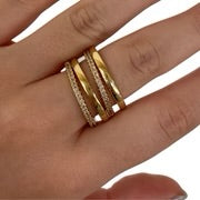 Gold Four Stacker Ring