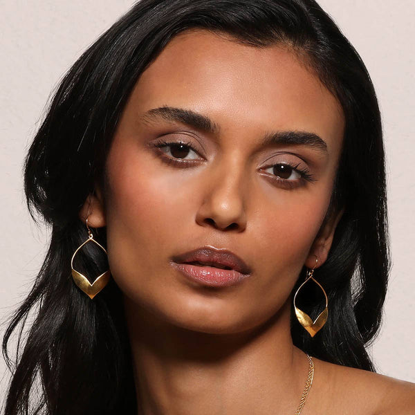 Fluttering Petals Gold Earrings