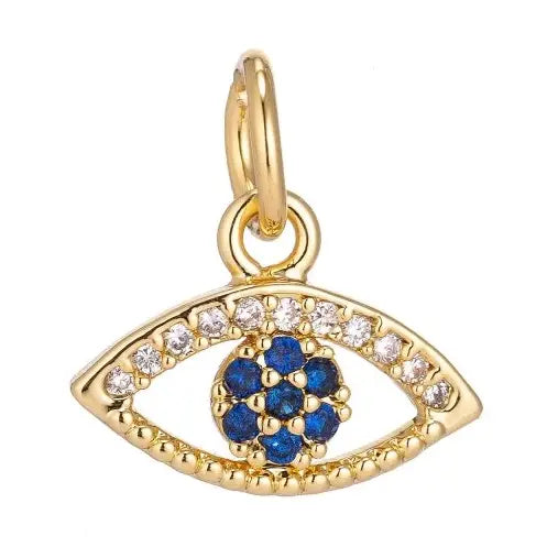 Mini Gold Evil Eye Charm