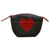 Leather Heart Key Chain Coin/Makeup Pouch