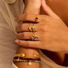 Loving Protection Garnet Evil Eye Bracelet