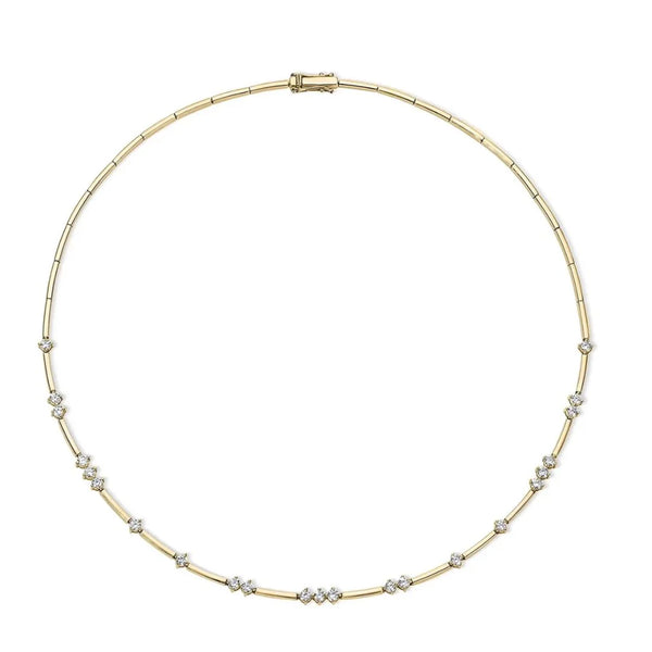 Gold Graduating CZ Necklace