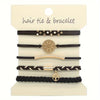 Set of 5 Hair Tie & Bracelet Set