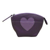 Leather Heart Key Chain Coin/Makeup Pouch