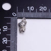 Mini Silver Smiling Teddy Bear Charm