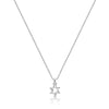 16" Sterling Silver Star of David Outline Necklace