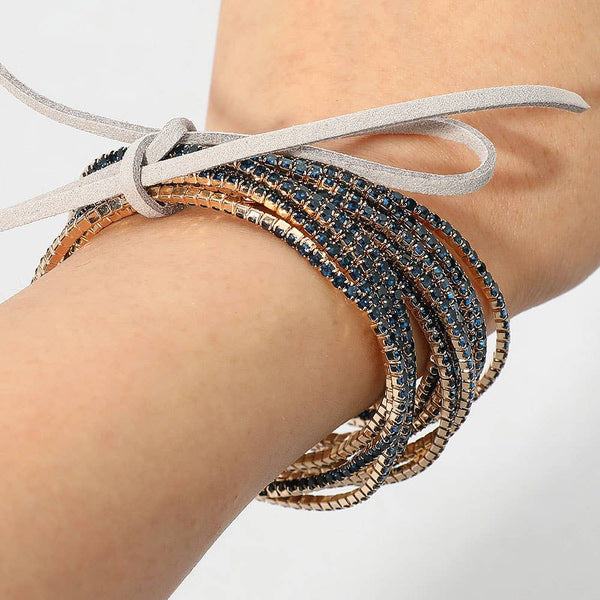 Set of 10 Crystal Stretch Bracelets