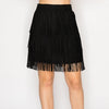 Short Layered Fringe Tiered Skirt