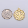 Gold Lucky Coin Talisman Charm Pendant