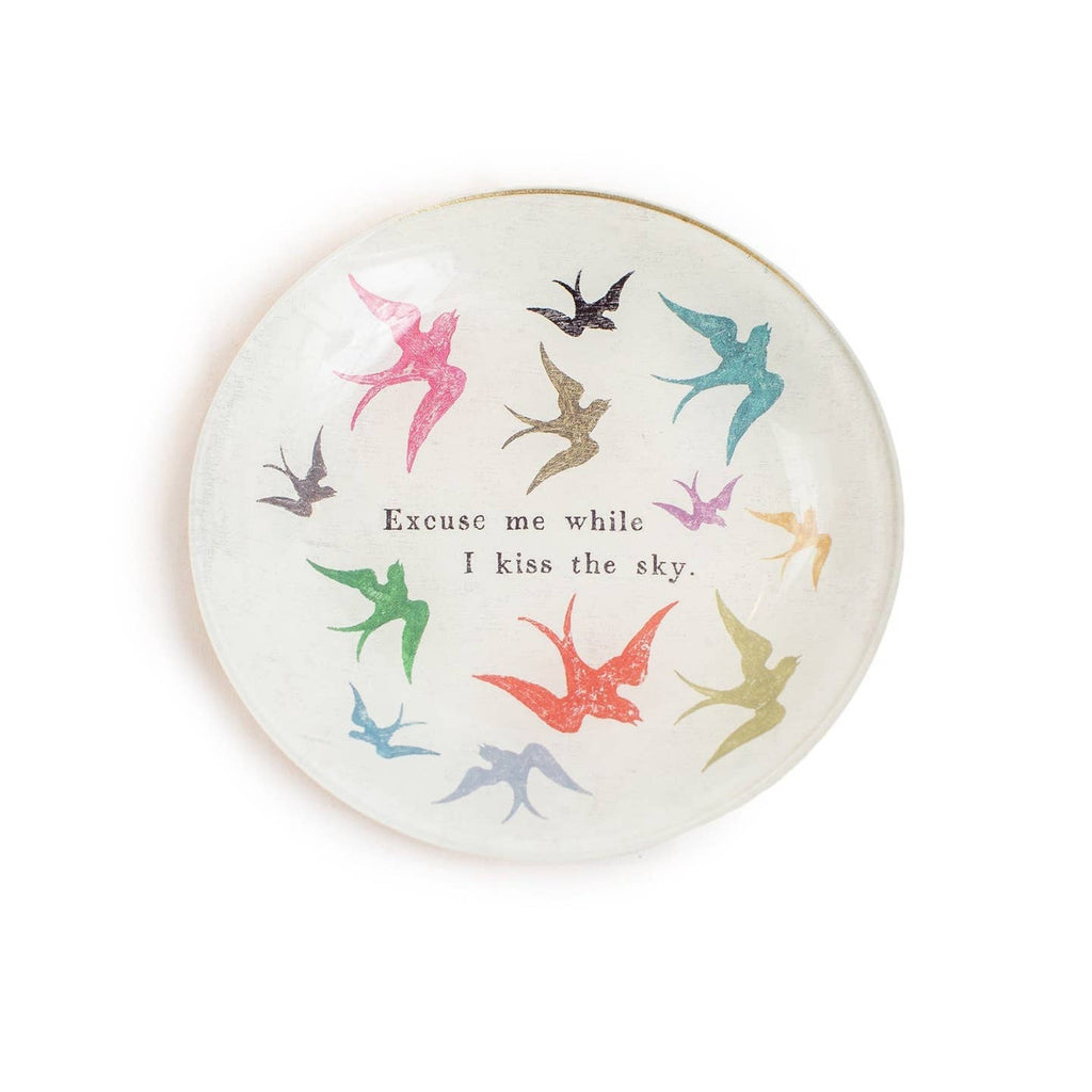 Excuse Me While I Kiss The Sky Decoupage Plate