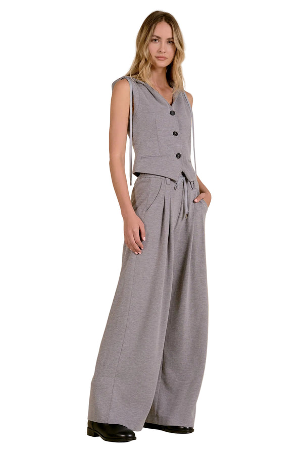 Elan Grey Wide Leg Pants