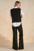 Elan Contrast Trim Chunky Knit Sweater Vest