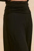 Foldover-Waist With Wide Leg Black Pants