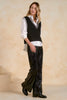 Elan Contrast Trim Chunky Knit Sweater Vest