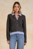Elan Cable Knit Sweater with Blouse