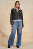 Elan Cable Knit Sweater with Blouse