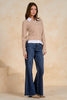 Elan Cable Knit Sweater with Blouse