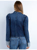 Cuffed Denim Dark Blue Jacket