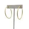 Stunning Brushed Gold Everyday Hoops 1.25” and 2”