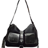 Black Nylon  And Mesh Shoulder Bag