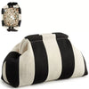 Black and White Striped Mahjong Tile Bag/ Woven Clutch