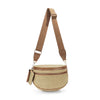 Raffia Double Zip Crossbody Bag