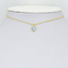 Colorful Gold Pearl Heart Pendant Charm