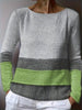 Mixed Color Block Sweater