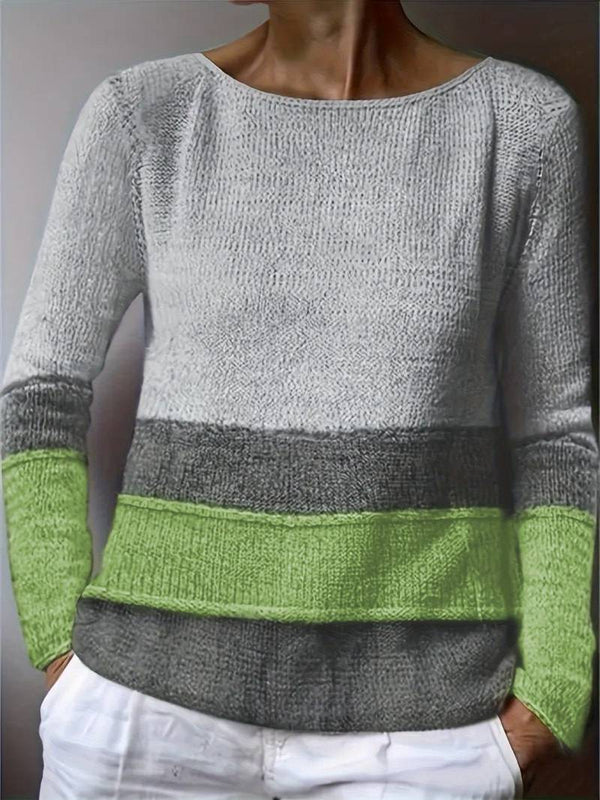 Mixed Color Block Sweater