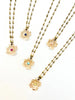 Lace Flower Necklace with Gemstones