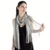 Metallic Fringe Dress Scarf