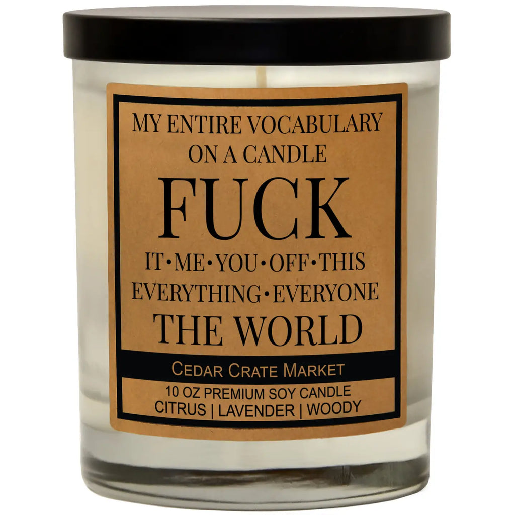 Glass Jar Soy Candles with Funny Sayings