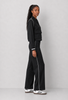 Elan Contrast Black Bomber Jacket