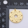 24K Gold Filled Disc with Star of David Charm