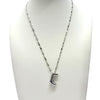 Mirror Chain Bubble Initial Necklace Silver or Gold