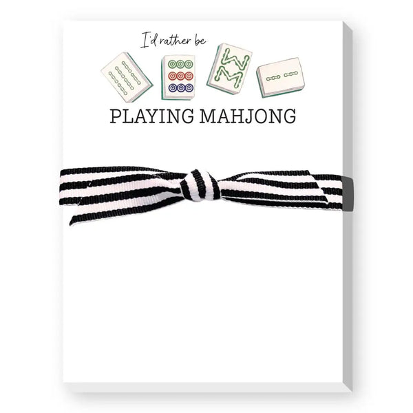 I’d Rather Be Playing Mahjong Note Pad