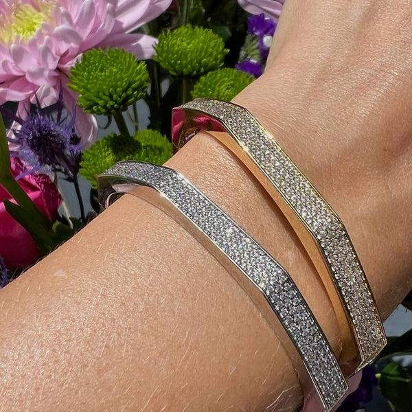 14K Gold Plated CZ Octavia Bangle