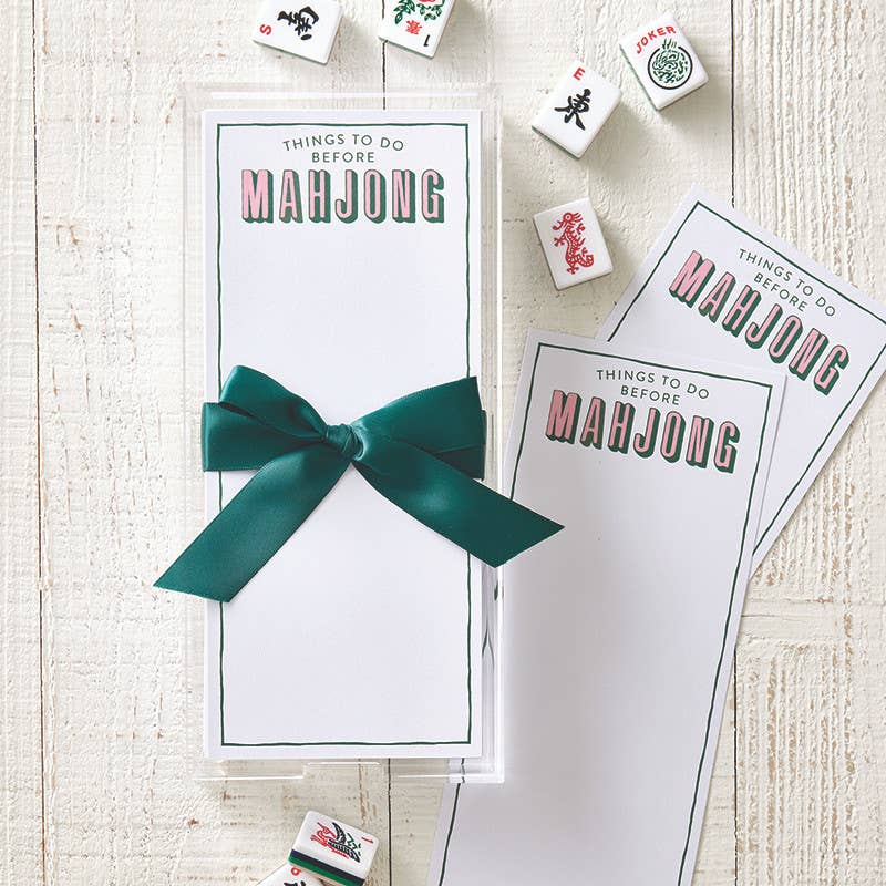 Things to do before Mahjong Paper in Acrylic Holder